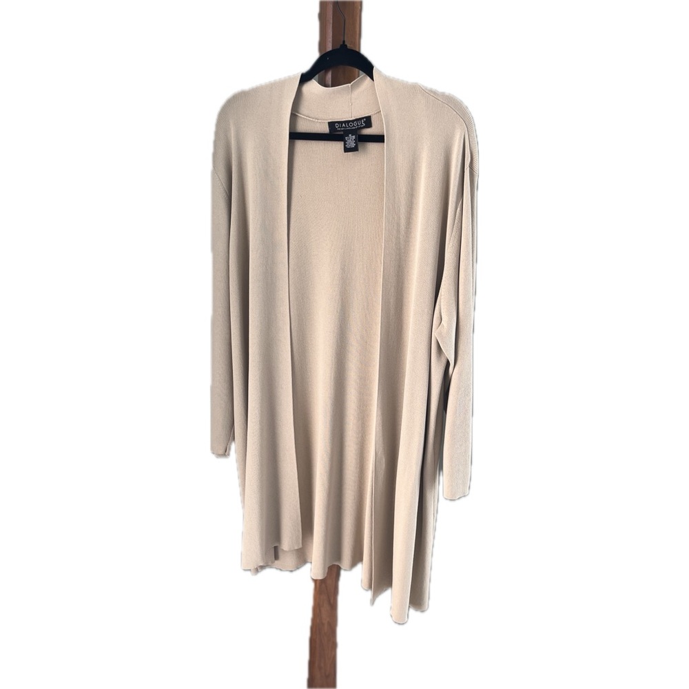 Dialogue Tan Women's Long Cardigan